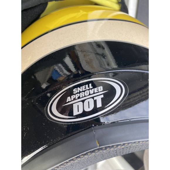 Vintage Fox Racing Helmet, XXL 63-64cm, Yellow, Black, White Dirt Bike Gear - Picture 16 of 16